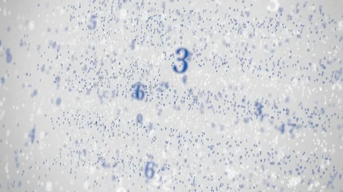 Flag of GREECE being composed with numbers. Conceptual 3D animation Stock Footage 104812437