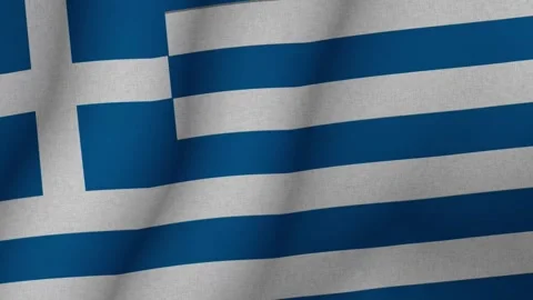 The flag of Greece. The evolving 3d national flag of Greece. 1080p HD animation Stock-Footage 272094328