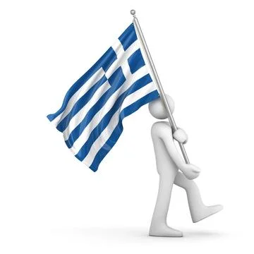 Flag of Greece Flag of Greece , This is a computer generated and 3d render... Stock Photos