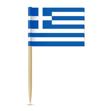 Flag of Greece. Flag toothpick 10eps Stock Illustration