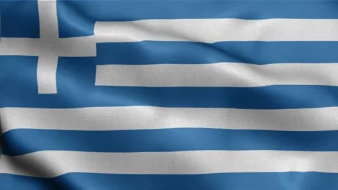 Flag of Greece fluttering in the wind. Video stock 221343078