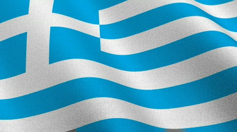Flag of Greece Stock Footage