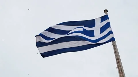 Flag of Greece Video stock 8950870