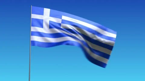 Flag of Greece Stock Footage 10809039