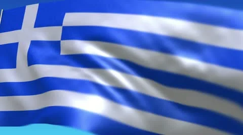 Flag of Greece Stock Footage 10809041