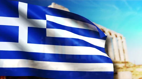 Flag of Greece Video stock 51850261
