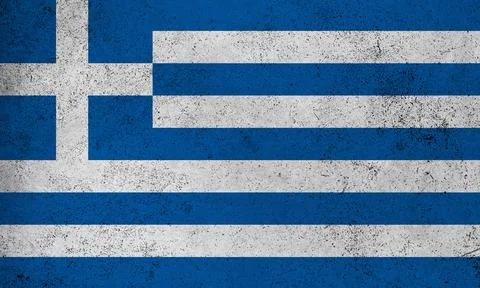 Flag Greece grunge texture Illustrazione stock