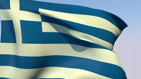 Flag of Greece HD Stock Footage