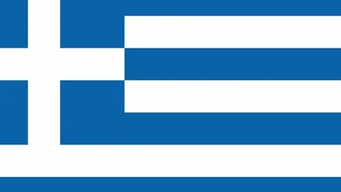 Flag of the Greece, Hellenic Republic Stock Footage 209560788
