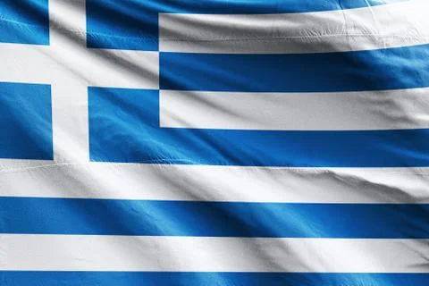 Flag of Greece on the mast Stock Photos