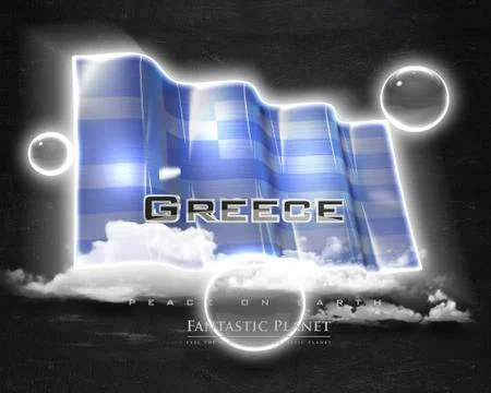 Flag Greece quality designer flag Stock Illustration