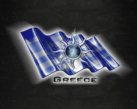 Flag Greece quality designer flag Stock Illustration