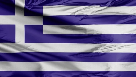 Flag of Greece Realistic 3D Stock Footage 126687000