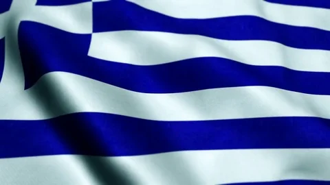 Flag of Greece - Seamless loop Stock Footage