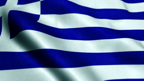 Flag of Greece - Seamless loop Stock Footage 221451619