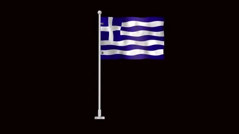 Flag of Greece waving Stock Footage 320303509