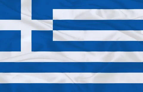 Flag of Greece Waving Stock Illustration