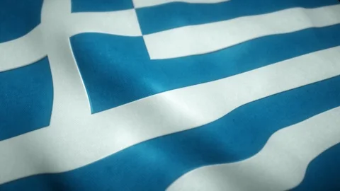 Flag of Greece in the wind Stock-Footage 121769041