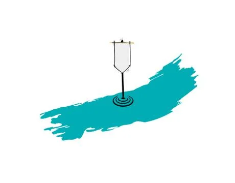 Flag green brush on white background in vector illustration Stock Illustration
