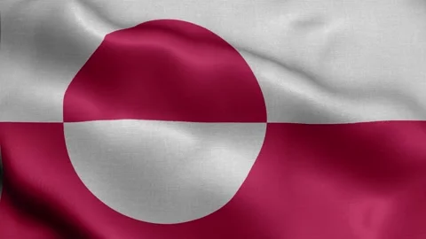 Flag of Greenland fluttering in the wind. Video stock 221777234