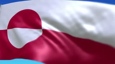 Flag of Greenland Stock Footage 10796059