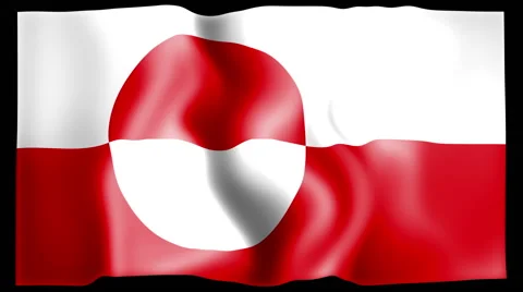 Flag of Greenland Stock Footage 46609231