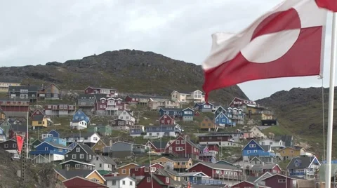 The flag of Greenland, Video stock 61874468