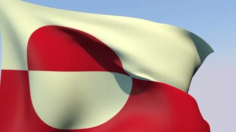 Flag of Greenland HD Stock Footage 14352432