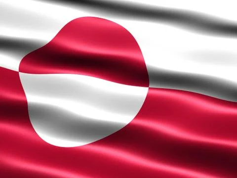 Flag of greenland Иллюстрация