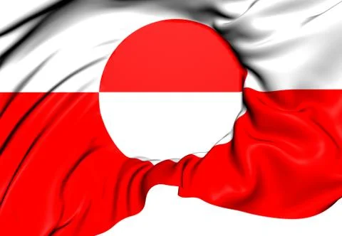 Flag of greenland Stock Illustration