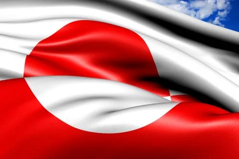 Flag of greenland Stock Illustration