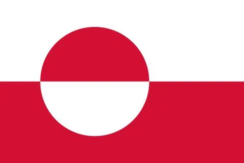 Flag of greenland Stock Illustration