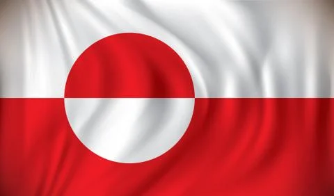Flag of Greenland Stock Illustration