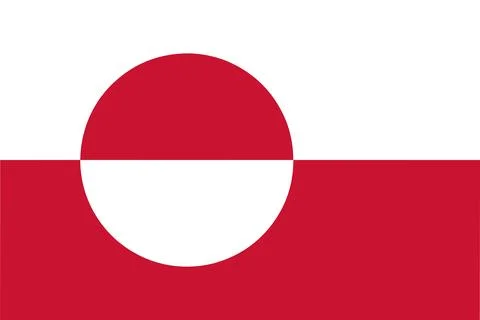 Flag of Greenland Stock Illustration