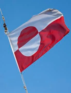 The Flag of Greenland Stock Photos