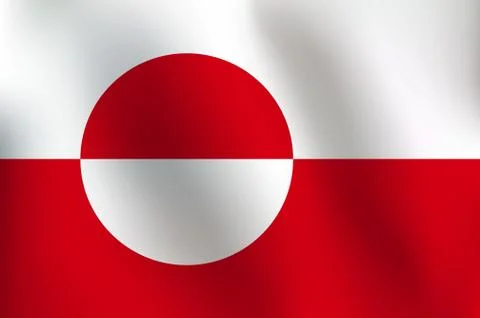 Flag of Greenland - Vector Illustration Stock Illustration