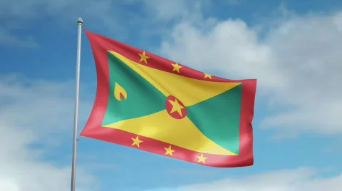 Flag of Grenada 動画素材 435651