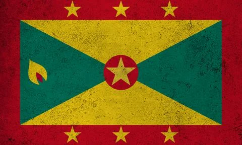 Flag Grenada grunge texture Stock Illustration