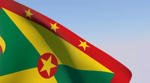 Flag of Grenada HD Stock Footage 14356497