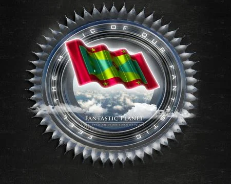 Flag Grenada quality designer flag Stock Illustration