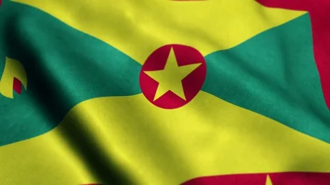 Flag of Grenada - Seamless Looping Stock Footage