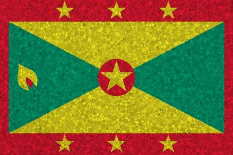 Flag of Grenada on styrofoam texture Stock Illustration