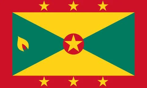 Flag of Grenada Vector illustration Stock Illustration