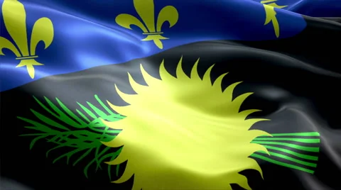 Flag Guadeloupe Video stock 47744412