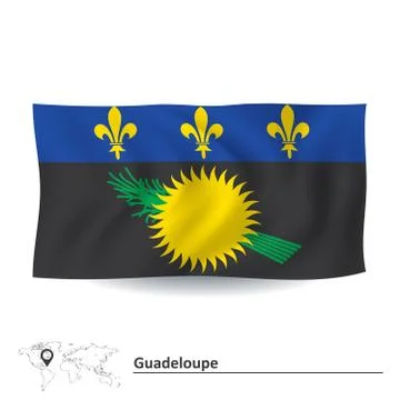 Flag of Guadeloupe Stock Illustration