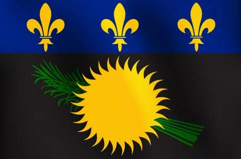 Flag of guadeloupe - Vector Illustration Stock Illustration