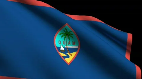 Flag of Guam Stock Footage 621085