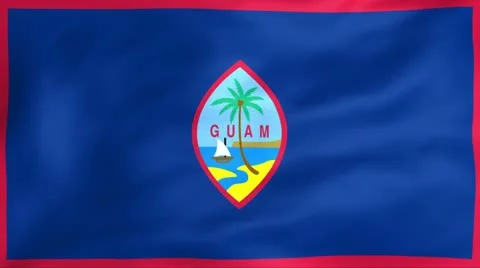 Flag Of Guam Stock Footage 11355490