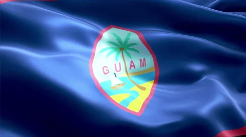 Flag Guam Video stock 47744590