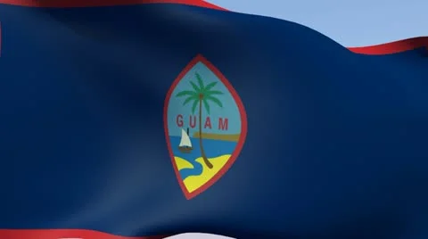 Flag of Guam HD Stock Footage 14373652